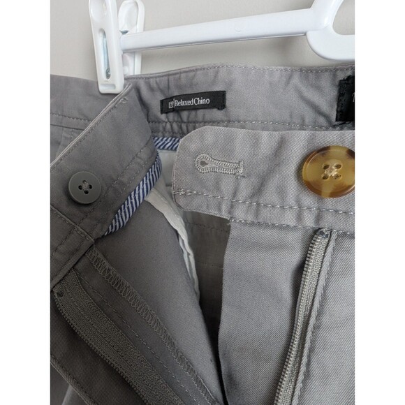 Talbots Pants Gray Relaxed Chino Straight Leg Mid-Rise Flat Front Size 12P - Picture 7 of 8